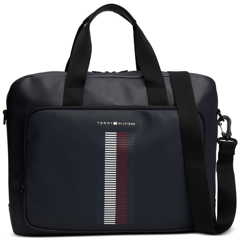 New - Tommy Hilfiger Men's Logo Computer Bag in Space Blue